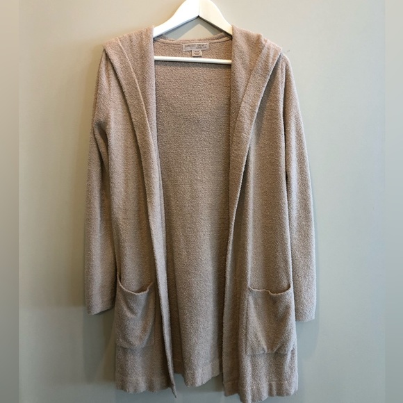 Barefoot Dreams Cozychic Lite Long Coastal Cardigan with Hood XS/Sđ¤ - Picture 3 of 7